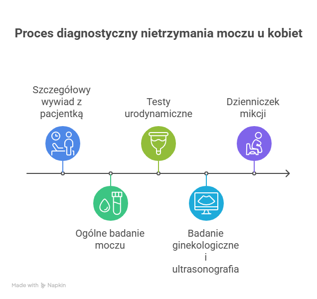 Proces diagnostyczny nietrzymania moczu u kobiet